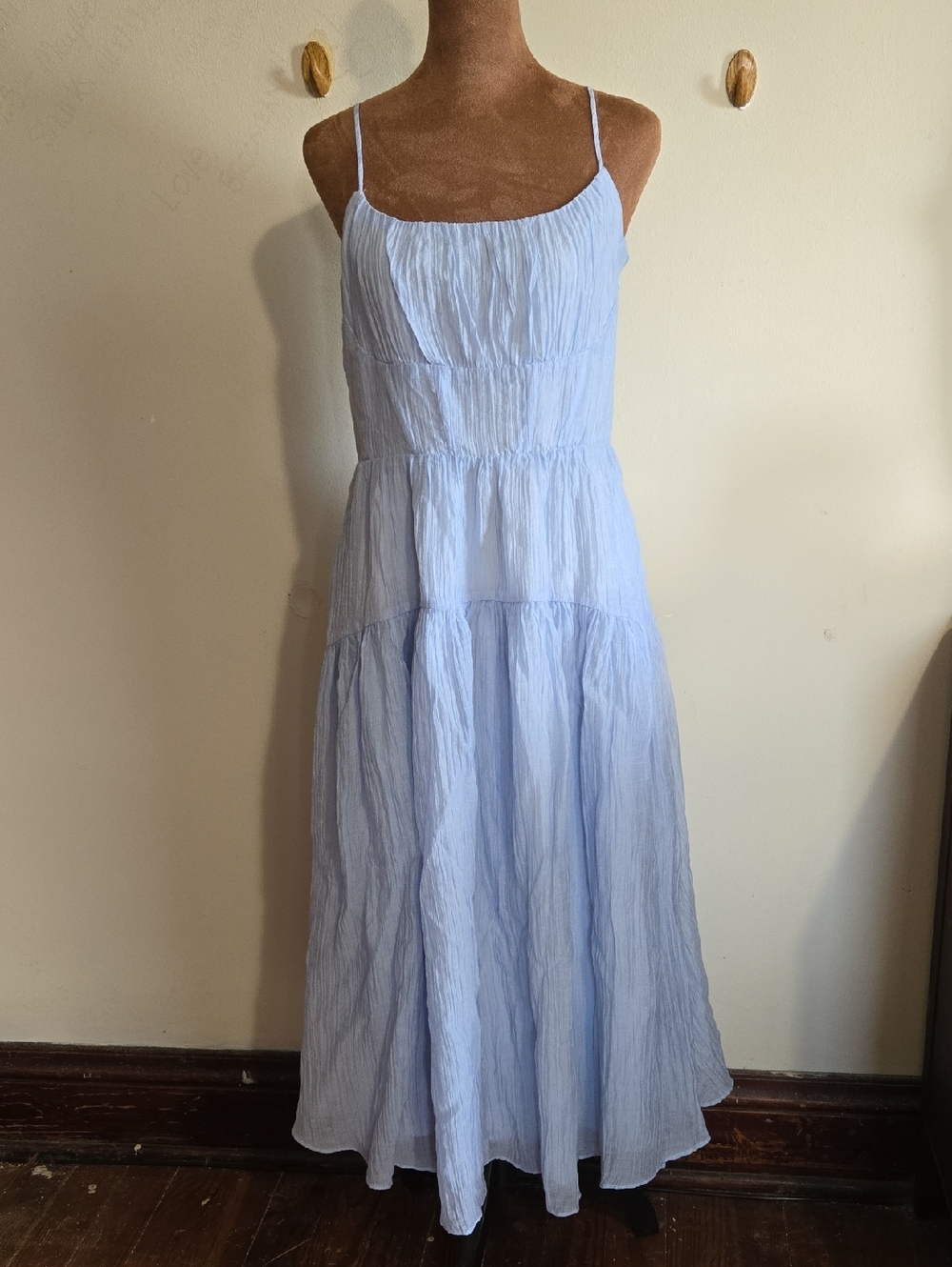 D26 Socialite Corset Fit & Flare Dress Adjustable Straps Side Zip Pockets Tiered